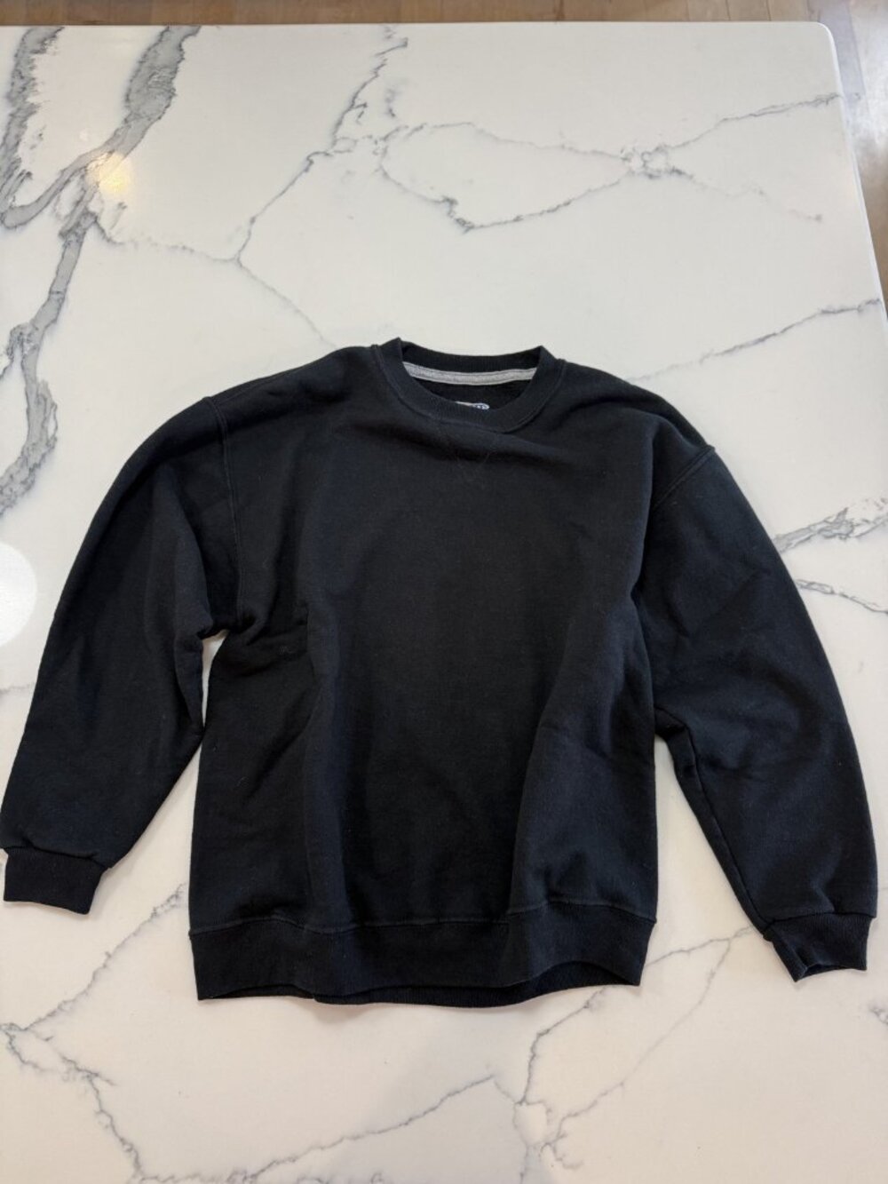 Jerzees Black Crewneck Sweatshirt Youth Large